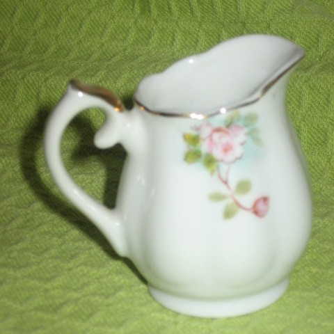 Toothpick Holder-Two Rose Designs-Gold Trim-Porcelain - $8.00