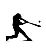 BASEBALL PLAYER AT BAT V1 (2-Pack, 5&quot; BLACK) Vinyl Decal Window Sticker - $12.53 CAD