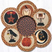 Earth Rugs TNB-1121 Autumn Trivets in a Basket 10&quot; x 10&quot; - £62.56 GBP