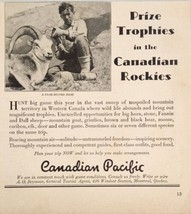1937 Print Ad Bighorn Sheep Trophies Canadian Rockies Canadian Pacific Railway - £10.77 GBP