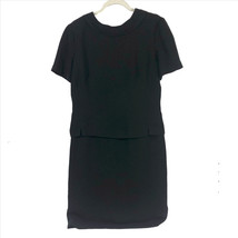 Donna Morgan Women&#39;s Mock Skirt Set Dress Black Short Sleeve Size 10 - £20.71 GBP