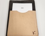 Sojourner Travelers Notebook Folio Cover Grey Leather Front Scoop Pocket - $38.69