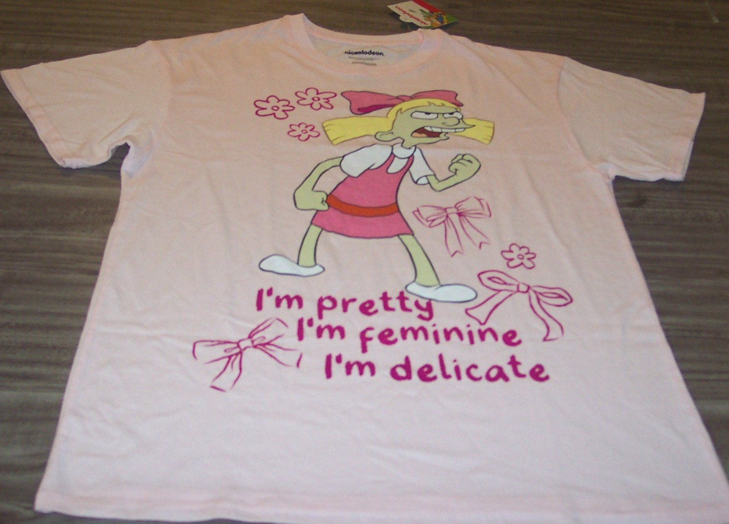 NICKELODEON HEY ARNOLD HELGA T-Shirt MENS LARGE NEW w/ TAG Pink Item image 2
