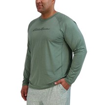 Eddie Bauer Men&#39;s Size Large Green Long Sleeve Rash Guard Shirt NWT - $22.49