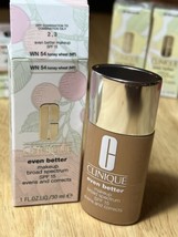 Clinique Even Better Makeup SPF 15 Evens and Corrects WN 54 Honey Wheat 1 Ounce - £15.97 GBP