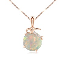 ANGARA 1.92 Ct Solitaire Opal Libra Ribbon Pendant wi... - £1,461.25 GBP