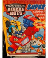 2012 Transformers Rescue Bots Super Coloring &amp; Activity Book w/Stickers ... - $17.64 CAD