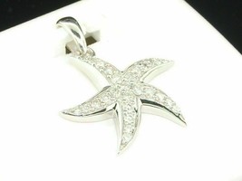 Solid 2.00 Ct Round Cut Diamond Starfish Pendant 14k White Gold Over For Women&#39;s - £95.69 GBP