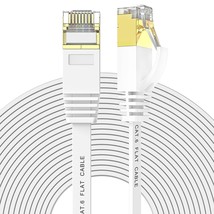 Ethernet Cable 100 ft High Speed Cat 6 Flat Network Cable with Rj45 Connectors L - £28.54 GBP