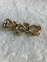 Vintage Bracelet 7 inch  chain goldtone costume jewelry  large link - £12.45 GBP