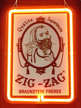 ZIG ZAG Rolling Paper Pub Bar Display Advertising Neon Sign - £64.33 GBP
