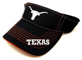 OC Sports Texas University Visor Hat Embroidered MVP Adjustable Black Ca... - $35.23
