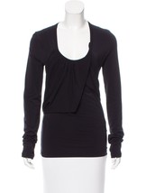Helmut Lang Rare Archival Vintage Black Layered Long Sleeve Top IT 46 - £69.74 GBP