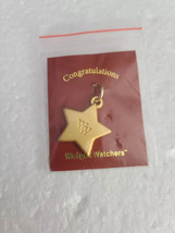 GOLD TONE Weight Watchers STAR SHAPED Charm Pendant WW Congratulations - $7.70