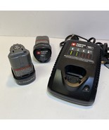 Genuine Porter Cable 12V Battery Charger &amp; 2 Batteries PCL12C PCL12BLX T... - $1,664.37 MXN