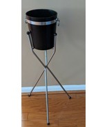 Vollrath Wine Black Plastic Cooler Bucket 5-3/4 Qt Stainless Steel Stand... - $102.57 CAD