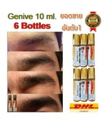 6 x GENIVE Hair Growth Serum BEARD EYEBROW SIDEBURNS LONGER THICKER 10 ml - £21.11 GBP