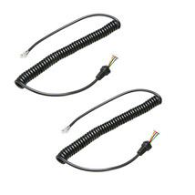 2 X Mic Cable Cord Yaesu Microphone Mh-48A6J Ft-7800R Ft-8800R Ft7900R F... - £18.80 GBP