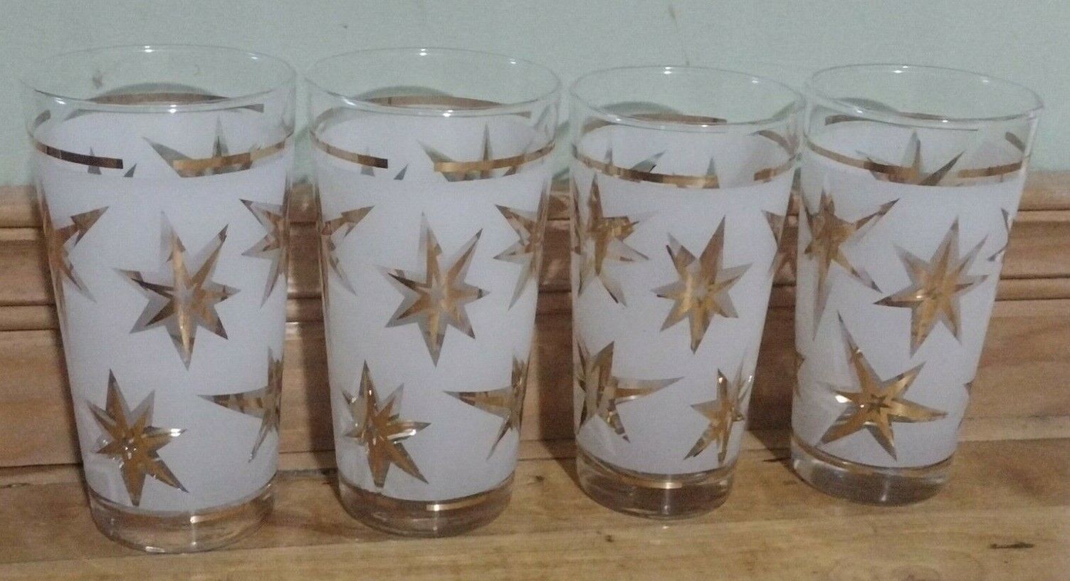 1980s Smokey Glass Vintage Drinking Glasses - popular Set of Four