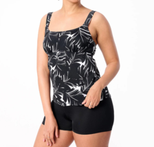 Kim Gravel x Swimsuits For All Scoop Neck Tankini Set &amp; Bike Short PALM, REG 8 - $27.49
