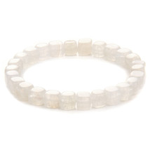 Acelet square stone bracelets for women men white red agates cube beads bangles fashion thumb200