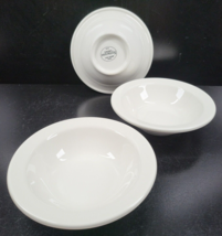 3 Syracuse China White Cereal Bowls Set Vintage Restaurant Ware Diner Dishes Lot - £23.46 GBP