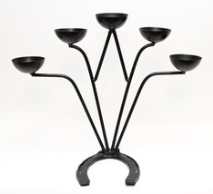 Vintage Handcrafted Horseshoe Candle Holder Home Decor Rustic Hold 5 Can... - $26.73