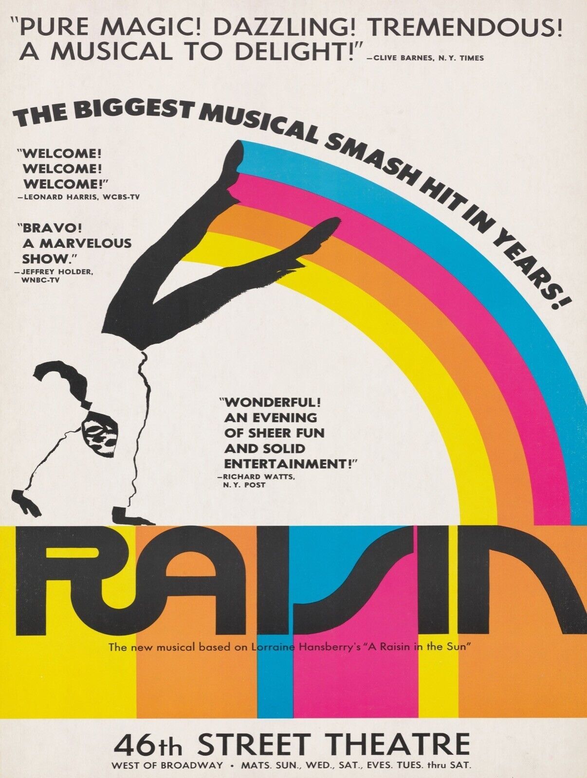 Decor Poster.Wall design.Home interior.Raisin gay rainbow musical theater.12563