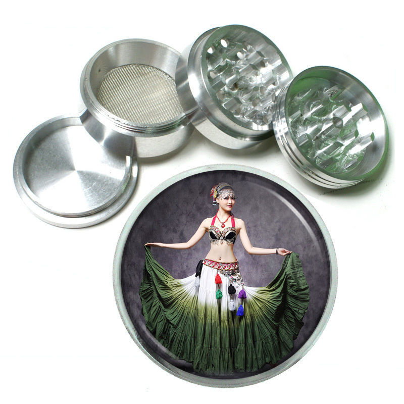 Vintage Gypsy Woman D5 Aluminum Herb Grinder 2.5&quot; 63mm 4 Piece - $16.78