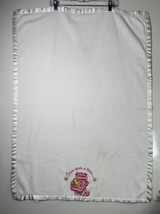 HTF Care Bears White &quot;Once upon a time&quot; Love A Lot Stars Satin Trim Baby Blanket - $46.75