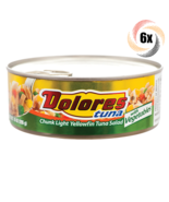 6x Cans Dolores Chunk Light Yellowfin Tuna Salad With Vegetables Flavor ... - $43.72
