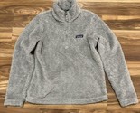 Patagonia Sweater Womens Medium Gray 1/4 Zip Fleece Sherpa Outdoors Ladies - $23.74