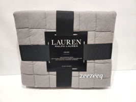 NEW Lauren Ralph Lauren Asher Quilted Euro Sham 26x26 Gray - $49.49