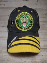 United States Army Embroidered Patch Baseball Hat Cap w/ Enamel Pin Yell... - £12.27 GBP