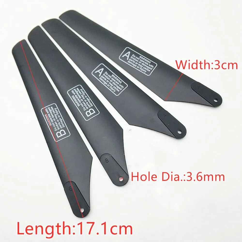 4pcs LH 1206 1306 S301G S37 Main Blades Props Rotors A B Fan Paddles For... - £10.57 GBP