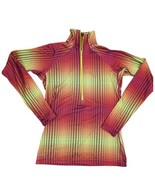 Womens Nike Pro M Half Zip Pullover Jacket Pink Neon Yellow Bright THUMB... - $24.08