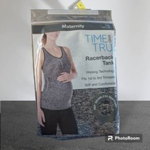 NEW Time and Tru Womens Racerback Tank Maternity Gray L Soft Comfortable... - £13.96 GBP