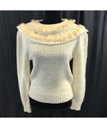 Vintage Sweater by Currants Large (Fur Neck) - $15.54