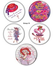 Red Hat Hi Society Button / Magnet combo, 5 pcs (gr15) - $8.99