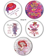 Red Hat Hi Society Button / Magnet combo, 5 pcs (gr15) - €7,66 EUR