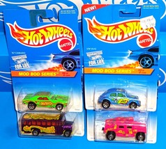 Hot Wheels Lot Of 4 1996 Mod Bod Series Set VW Bug School Bus &#39;67 Camaro Hummer - £13.70 GBP