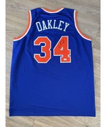 Charles Oakley Signed Auto New York Knicks Blue Custom Jersey JSA COA - $191.14 CAD