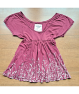 Y2K Abercrombie &amp; Fitch Babydoll Top Short Cap Sleeve Floral Vtg Cotton ... - €103,27 EUR