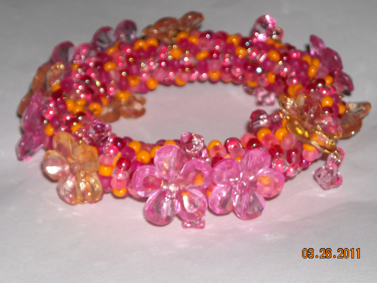 bright floral bangle bracelet - £7.99 GBP