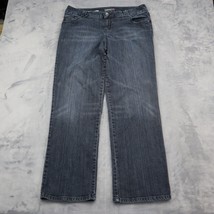 Venezia Pants Womens 2 Black Denim Flat Front Straight Leg Pockets Jeans - £20.23 GBP
