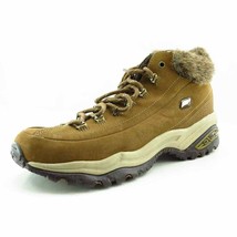 Skechers Boot Sz 11 M Sneakers Round Toe Brown Leather Women - £19.90 GBP