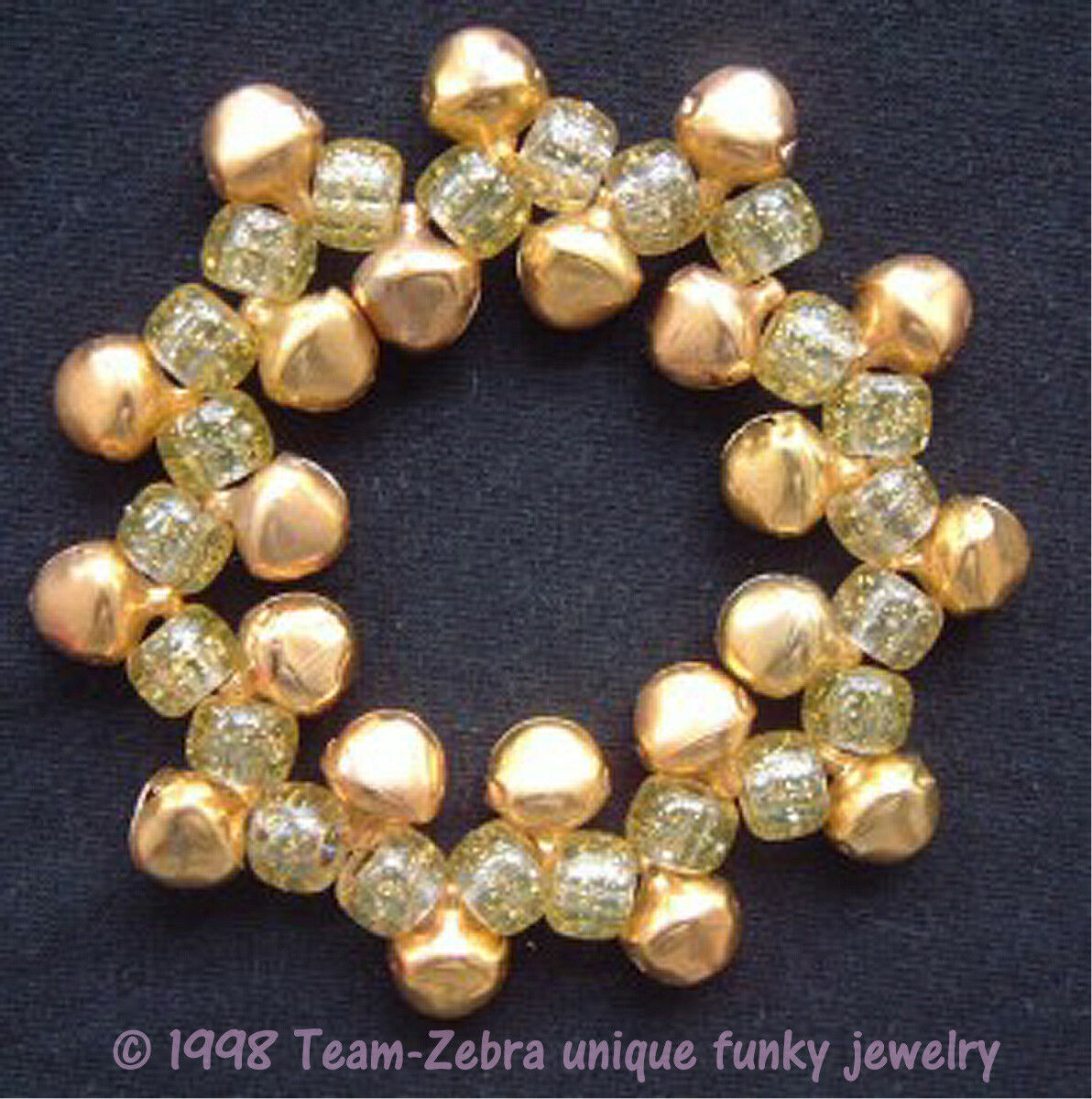 Funky New JINGLE BELL BRACELET Holiday Charm Christmas Gift Costume Jewelry-GOLD - $8.81