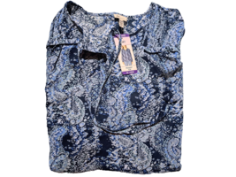 Joie Women&#39;s S Top Long Sleeve V Neck Peasant Blouse Floral Print Multi ... - £14.69 GBP