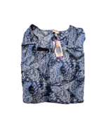Joie Women&#39;s S Top Long Sleeve V Neck Peasant Blouse Floral Print Multi ... - $18.76