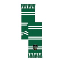 Harry Potter Slytherin House Knitted Scarf Green and White - £14.50 GBP